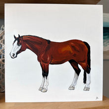 Load image into Gallery viewer, Custom Equestrian Portraits on wood panel