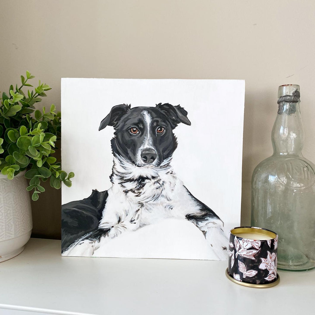 Custom Pet Portraits on Wood Panel